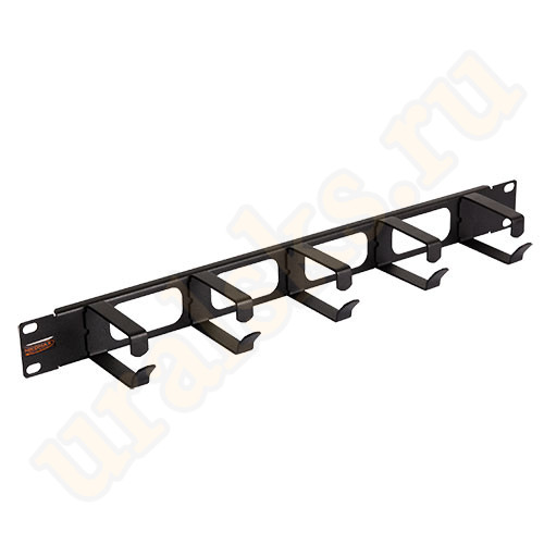 NMC-OK600H-BK-2 Кабельный органайзер NIKOMAX 19", 1U, глубина колец 60мм, с отверстиями, 2 шт