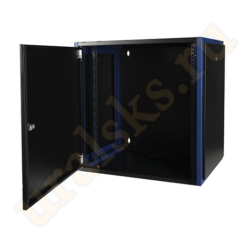DR-610221 Настенный шкаф 19", 12U 600х600, дверь металл, черный
