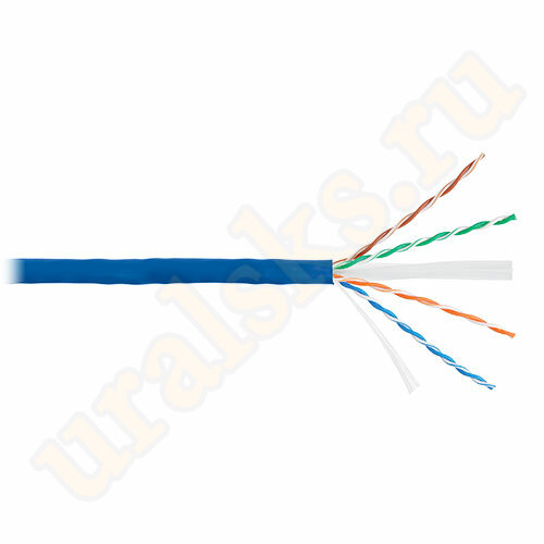 NKL 4140A-BL Кабель NIKOLAN U/UTP, 4 пары, Кат.6, 23 AWG, внутренний, PVC, 305м