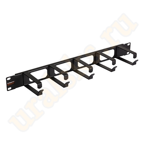 NMC-OK800H-BK-2 Кабельный органайзер NIKOMAX 19", 1U, с металлическими кольцами, с отверстиями, 80мм, 2 шт