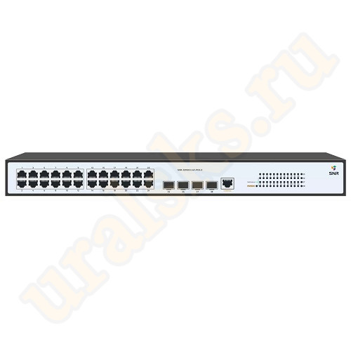 SNR-S2982G-24T-POE-E Управляемый L2 POE коммутатор 24 порта 10/100/1000Base-T, 4 порта SFP