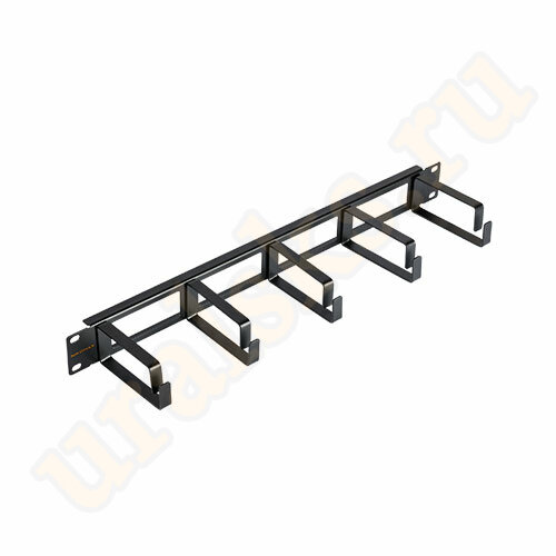 NMC-OK800H-1U-BK-2 Кабельный органайзер NIKOMAX 19", 1U, с металлическими кольцами, с отверстиями, 80мм, 2 шт