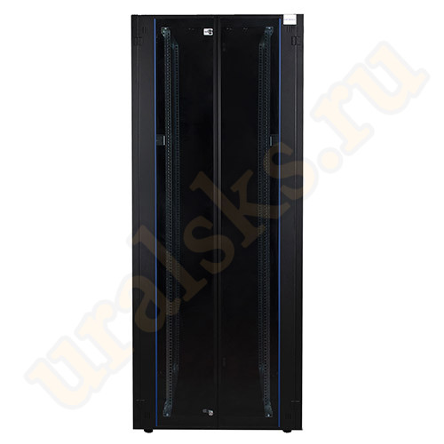 DR-738661 Шкаф напольный Datarex 19", 47U 800х1200, двойная передняя дверь стекло, двойная задняя металлическая дверь, черный