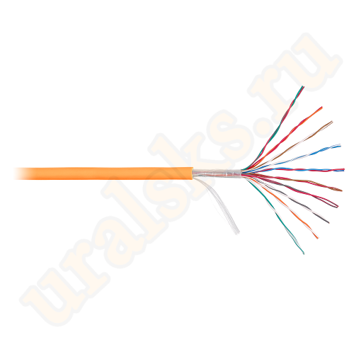 NKL 8120C-OR Кабель NIKOLAN U/UTP 10 пар, Кат.3 (Класс C), 16МГц, одножильный, BC (чистая медь), 26AWG (0,405мм), внутренний/внешний, LSZH -40C нг(А)-HFLTx, оранжевый, 305м