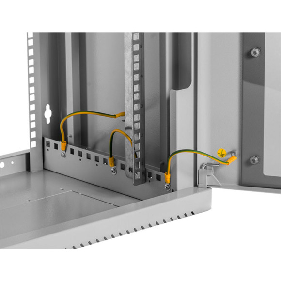 ШРН-9.500 Шкаф телекоммуникационный настенный сварной 9U (600x530) съёмные стенки, дверь стекло
