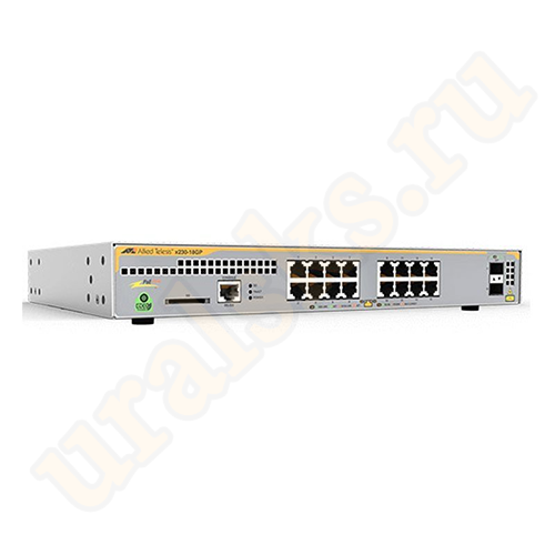 AT-x230L-17GT-50 Коммутатор 16-port 10/100/1000T ports and 1 x 100/1000X SFP ports L3 switch, 1 Fixed AC power supply, EU Power Cord