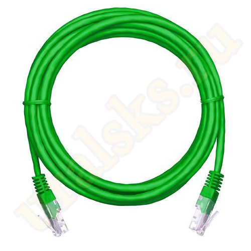 WT-2038A0.5 green Патч-корд UTP категория 5e PVC 0.5 м, зеленый
