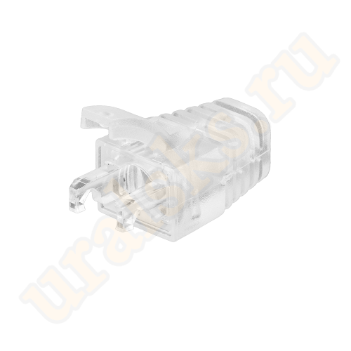 NMC-RJBOOT55A-TR-100 Защитный колпачок NIKOMAX для коннекторов RJ45, под кабели диаметром 5,5мм, с защитой защелки, прозрачный, уп-ка 100шт.