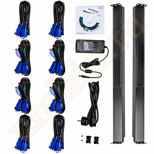 Консоль NR-MSR2708UDL-IP, 1U, 17" TFT, 8 портов KVM, Negorack