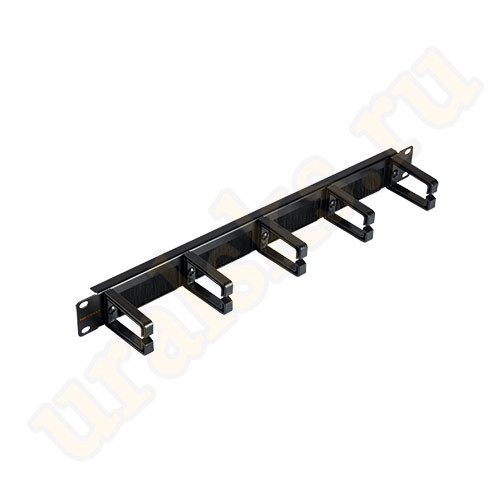 NMC-OP530HB-1U-BK-2 Кабельный органайзер NIKOMAX 19", 1U, с щеточными вводами, с пластиковыми кольцами, 53мм, 2 шт