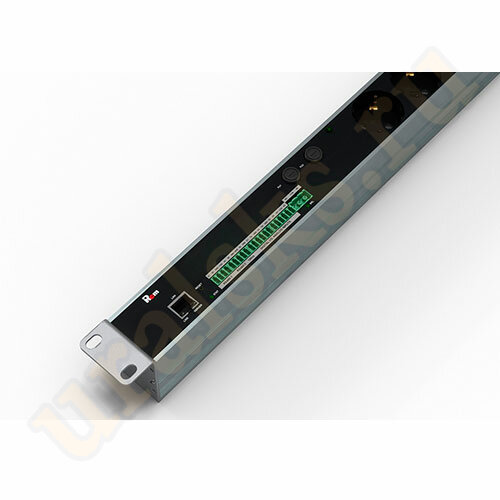 R-MC1-32-4x3C13-4x2C19-A-1820-K Упр. верт. блок розеток с монит. Rem-MC1 4x3 С13, 4x2 С19, 32A, алюм., 42-48U, колодка