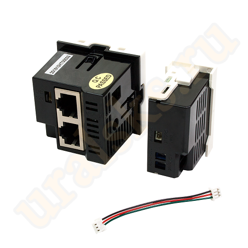 LAN-SIP-23HDMI/RX-WH Конвертор RJ45-HDMI, приемник + блок питания, формата Mosaic, 45x45мм + 22.5х45мм, белые