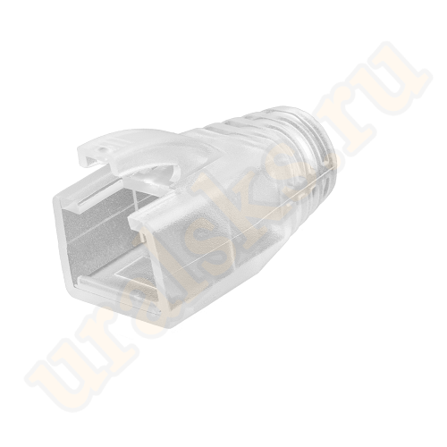 NMC-RJBOOT75T-TR-100 Защитный колпачок NIKOMAX для коннекторов RJ45, под кабели диаметром 7,5мм, с защитой защелки, прозрачный, уп-ка 100шт.