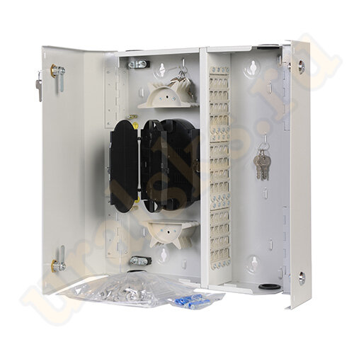 БОН-Н-48.2 Оптический бокс (кросс) настенный, две двери, 2 замка, до 48 портов