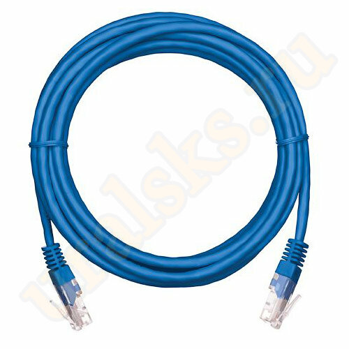 WT-2038A0.5 blue Патч-корд UTP категория 5e PVC 0.5 м, синий