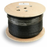 Cabeus SFTP-4P-Cat.5e-SOLID-OUT Кабель витая пара экранированная SFTP (SF/UTP), категория 5e, 4 пары 0,51мм (24 AWG), одножильный, для внешней прокладки (305 м)