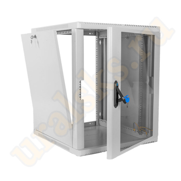 ШРН-12.500 Шкаф телекоммуникационный настенный сварной 12U (600x530) съёмные стенки, дверь стекло