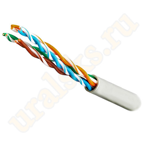 DR-140017 Кабель кат.5е, 4 пары U/UTP, 24AWG, PVCLS нг(А)-LSLTx, белый, коробка 305 м