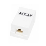 Настенная розетка NETLAN, 1 порт, Кат.5e, RJ45/8P8C, 110, T568A/B, неэкранированная, белая