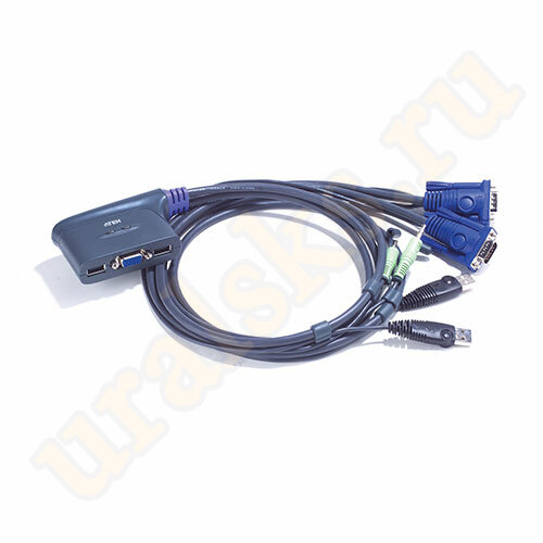 CS62U-A7 KVM Переключатель 2-портовый VGA, USB