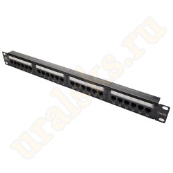 Патч-панель Datarex кат.5е, UTP, 19", 1U, 24хRJ45, 568A/В, черный Патч-панель Datarex кат.5е, UTP, 19", 1U, 24хRJ45, 568A/В, черный