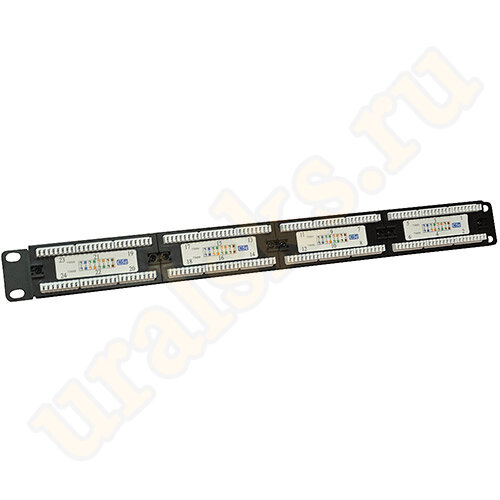 WT-2029A-KR-24 ports Патч-панель 19", 24 порта RJ-45, кат.5e, Krone IDC