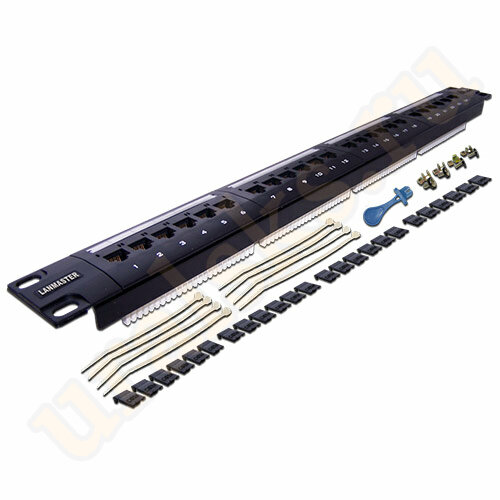 Патч-панель LAN-PPL24U6 LANMASTER 19", 24 порта RJ-45, кат 6, UTP, 1U