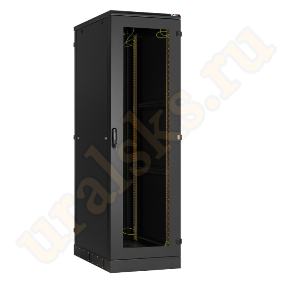 TFA-336080-GMMM-BK	Напольный шкаф 19", 33U, стеклянная дверь, боковые цельнометаллические стенки и задняя дверь Ш600хВ1660хГ800мм, в разобранном виде, черный