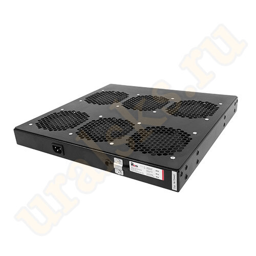 Модуль вентиляторный 19" 1U, 6 вентиляторов, регул. глубина 390-750 мм с контроллером, черный