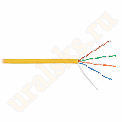 NKL 9100C-YL Кабель NIKOLAN U/UTP, 4 пары, Кат.5e, 24 AWG, внутренний, LSZH, 305м