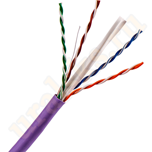 TWT-6UTP-NGLS Кабель TWT UTP, 4 пары, Кат.6, нг(А)-LS, IEC 60332-3, 305 метров, фиолетовый