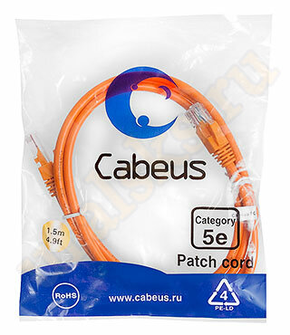 Cabeus PC-UTP-RJ45-Cat.5e-1.5m-OR Патч-корд UTP, категория 5e, 1.5 м, неэкранированный, оранжевый