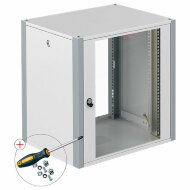 Шкаф настенный 22U SYSMATRIX WP (600x450мм) дверь стекло, цвет чёрный Шкаф настенный 22U SYSMATRIX WP (600x450мм) дверь стекло, цвет чёрный