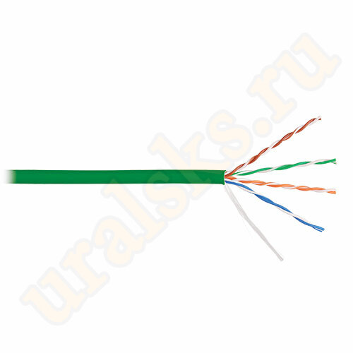 NKL 9100C-GN Кабель NIKOLAN U/UTP, 4 пары, Кат.5e, 24 AWG, внутренний, LSZH, 305м