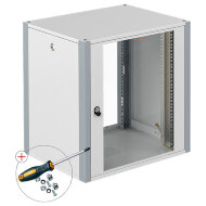 Шкаф настенный 22U SYSMATRIX WP (600x600мм) дверь стекло, цвет чёрный Шкаф настенный 22U SYSMATRIX WP (600x600мм) дверь стекло, цвет чёрный