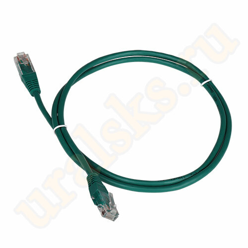 Патч-корд TWT-45-45-3.0-GN RJ45 4 пары, UTP 5е, 3 м, зеленый