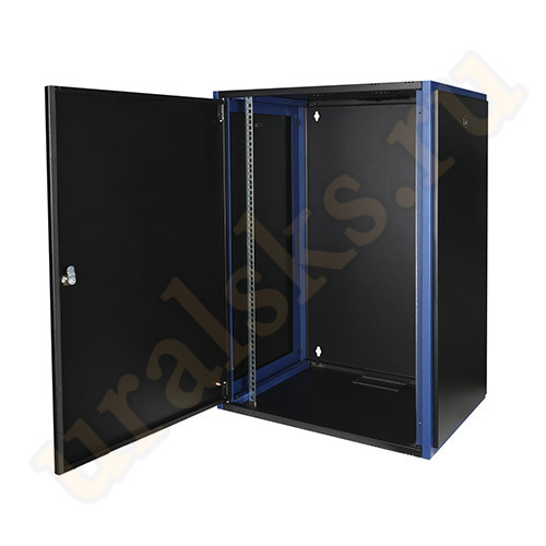 DR-610421 Настенный шкаф 19", 18U 600х600, дверь металл, черный