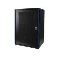 Настенный шкаф 19", 18U 600х600, дверь перфорация, черный Настенный шкаф 19", 18U 600х600, дверь перфорация, черный