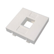 Адаптер Mosaic 45х45мм Datarex для модуля Keystone, 1 порт, белый