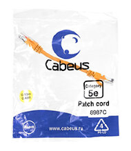 Cabeus PC-UTP-RJ45-Cat.5e-0.15m-OR-LSZH Патч-корд UTP, категория 5e, 0.15 м, LSZH, неэкранированный, оранжевый Cabeus PC-UTP-RJ45-Cat.5e-0.15m-OR-LSZH Патч-корд UTP, категория 5e, 0.15 м, LSZH, неэкранированный, оранжевый