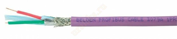 Belden 3079A 0071000 Кабель для интерфейса PROFIBUS-DP, серия DataBus®, 1x2x22 AWG (0,64 мм) SF/UTP, одножильный (solid), (-30°С - + 75°С), PVC, цвет фиолетовый
