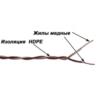 1-парный кроссировочный кабель, 24 AWG, бухта 500 метров, бело-синий 1-парный кроссировочный кабель, 24 AWG, бухта 500 метров, бело-синий