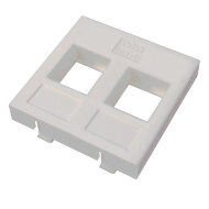Адаптер Mosaic 45х45мм Datarex для модуля Keystone, 2 порта, белый