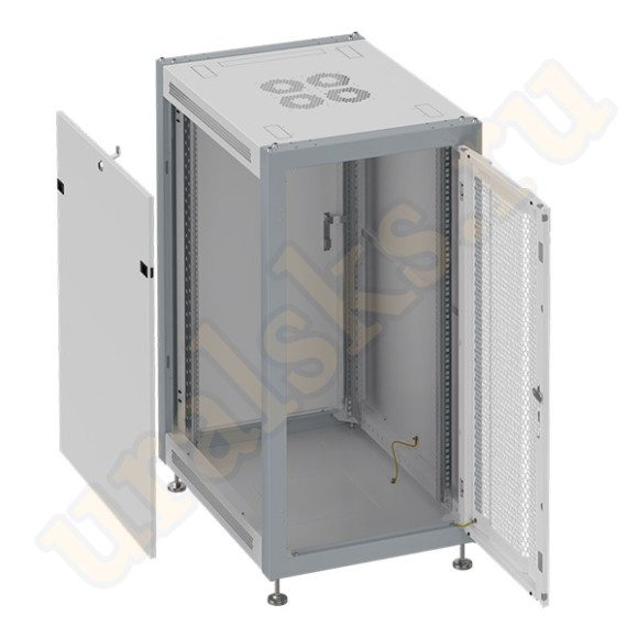 SL 6018.732 Шкаф телекоммуникационный 19" напольный 18U 600x1000x935mm, передняя дверь перфорированная, задняя дверь сплошная металлическая