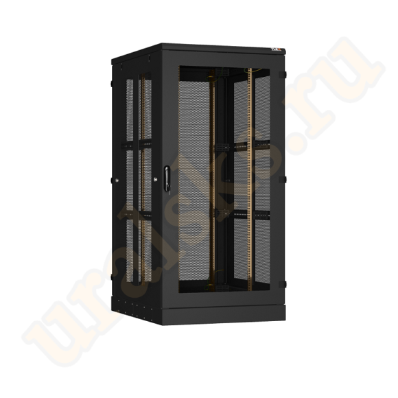 TFA-338010-GPPP-BK Напольный шкаф 19", 33U, стеклянная дверь, перфорированные боковые стенки и задняя дверь Ш800хВ1660хГ1000мм, в разобранном виде, черный