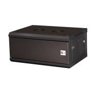 Шкаф 19" телекоммуникационный настенный, 4U 280х600х450 мм, дверь металл, черный