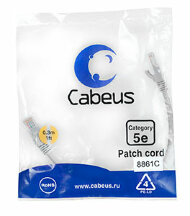 Cabeus PC-UTP-RJ45-Cat.5e-0.15m-LSZH Патч-корд UTP, категория 5e, 0.15 м, LSZH, неэкранированный, серый Cabeus PC-UTP-RJ45-Cat.5e-0.15m-LSZH Патч-корд UTP, категория 5e, 0.15 м, LSZH, неэкранированный, серый