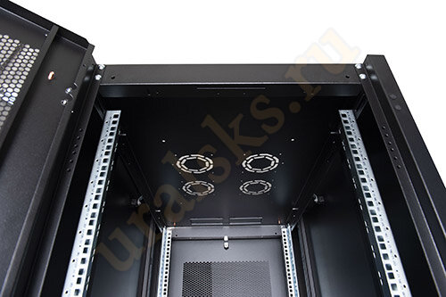 DR-721301 Шкаф напольный Datarex 19", 32U 600х600, передняя дверь перфорация, задняя стенка перфорированная, черный