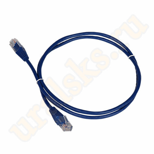 Патч-корд TWT-45-45-5.0-BL RJ45 4 пары, UTP 5е, 5 м, синий