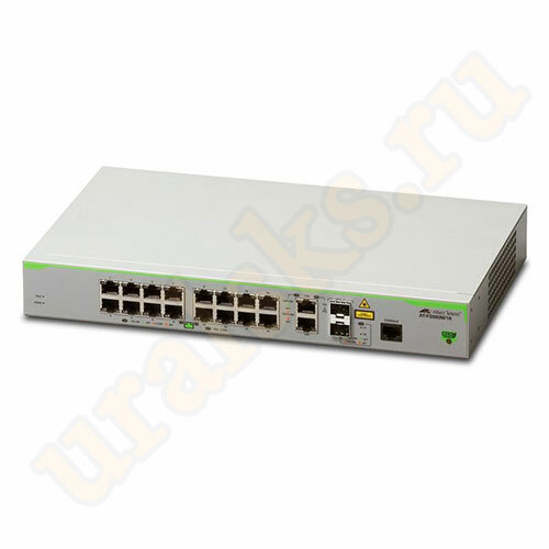 AT-FS980M/18-50 Коммутатор 16 x 10/100T ports and 2 x combo ports (100/1000X SFP or 10/100/1000T Copper), Fixed AC power supply, EU Power Cord